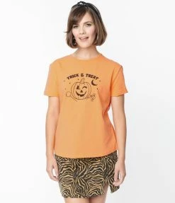 Miss Sparkling Sale Trick Or Treat Fitted Graphic Tee