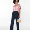 Unique Vintage Navy Wide Leg Pants Clothing