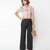 Smak Parlour Black Denim Classic Pocket Wide Leg Pants Clothing