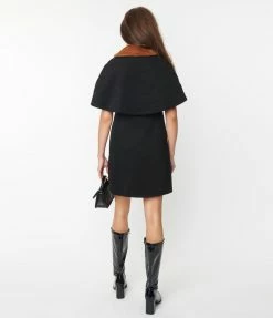 New Arrivals! Smak Parlour Black & Brown Fur Collar Coat