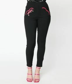 New Arrivals! Betty & Veronica X Unique Vintage Black Heart & Smack Crop Pants