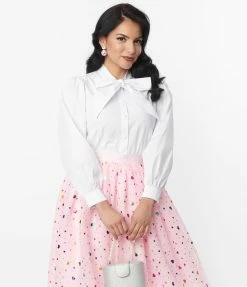 New Arrivals! Unique Vintage White Gwen Blouse