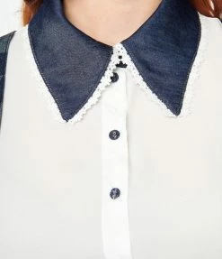 New Arrivals! Smak Parlour Plus Size Ivory Sheer Blouse