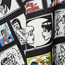 Betty & Veronica X Unique Vintage Comic Collage Print Wrap Dress
