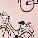 Clothing Unique Vintage Dusty Rose & Bicycle Prim & Pretty Sweater