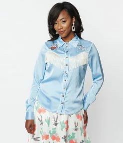 New Arrivals! Looney Tunes X Unique Vintage Bugs Bunny & Yosemite Sam Blouse