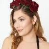 Alibaba (Yiwu Xintong Artificial Flower Co., Ltd.) Dark Red Rose Headband