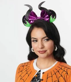 Alibaba (Huangshi Geego Industry & Trade Corporation Limited) Hair Accessories Black Horns & Purple Bow Mouse Ears