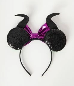 Alibaba (Huangshi Geego Industry & Trade Corporation Limited) Hair Accessories Black Horns & Purple Bow Mouse Ears