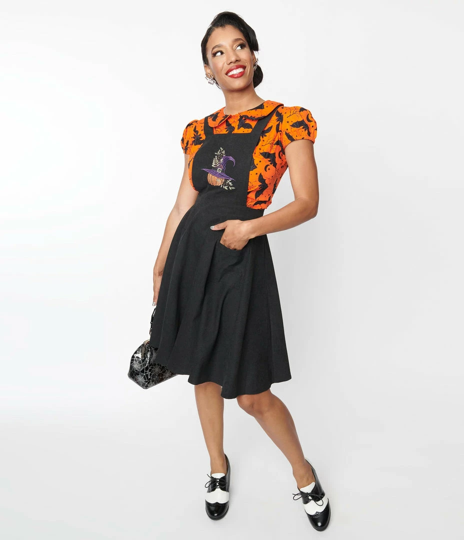 Lifestyle Group (UK) Ltd Black Pumpkin Spice Pinafore Skirt