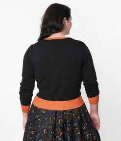 Lifestyle Group (UK) Ltd Plus Size Black Pumpkin Spice Cardigan