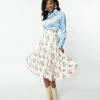 Looney Tunes X Unique Vintage Bugs Bunny & Cactus Florals Swing Skirt New Arrivals!