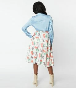 Looney Tunes X Unique Vintage Bugs Bunny & Cactus Florals Swing Skirt New Arrivals!