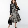 Miss Lulo, Inc. Grey & Black Cat Print Lily Swing Dress Sale