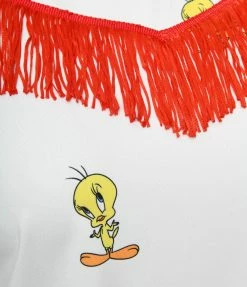 Looney Tunes X Unique Vintage Plus Size Tweety Love Crop Top