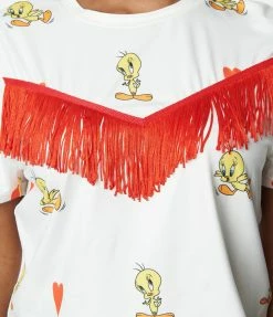 New Arrivals! Looney Tunes X Unique Vintage Tweety Love Crop Top