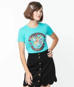 Threadless (Skinny Corp/Steven Rhodes) Deaths Daughters Roller Skate Club Fitted Tee Sale