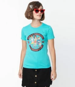 Threadless (Skinny Corp/Steven Rhodes) Deaths Daughters Roller Skate Club Fitted Tee Sale