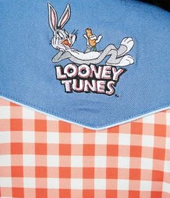 Looney Tunes X Unique Vintage Plus Size Red Gingham & Denim Wiggle Dress