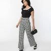Unique Vintage Black Gingham Ginger Pants New Arrivals!