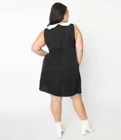 Smak Parlour Plus Size Black & Pink Heart Bow Mini Dress New Arrivals!