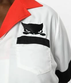 New Arrivals! Emily The Strange X Unique Vintage Plus Size Bad Kitten Club Diner Shirt