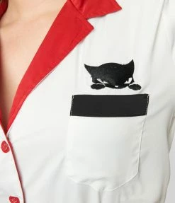 Emily The Strange X Unique Vintage Bad Kitten Club Diner Shirt