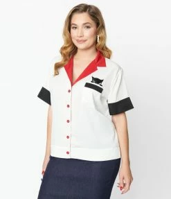 Emily The Strange X Unique Vintage Bad Kitten Club Diner Shirt