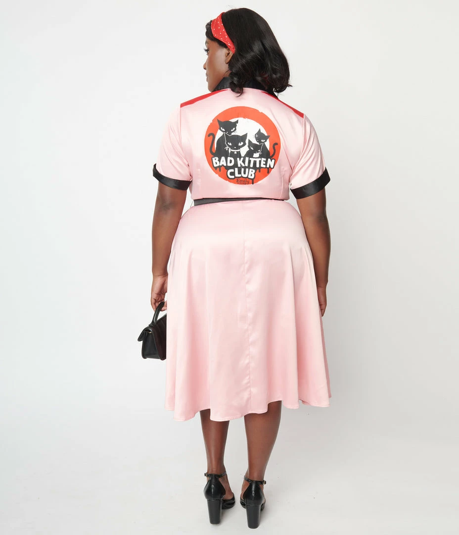 New Arrivals! Emily The Strange X Unique Vintage Plus Size Bad Kitten Club Diner Dress