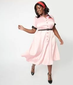 New Arrivals! Emily The Strange X Unique Vintage Plus Size Bad Kitten Club Diner Dress