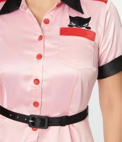 New Arrivals! Emily The Strange X Unique Vintage Bad Kitten Club Diner Dress