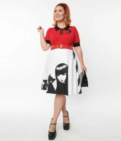 Emily The Strange X Unique Vintage Plus Size Good Nightmares Swing Wrap Skirt