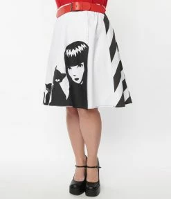 Emily The Strange X Unique Vintage Plus Size Good Nightmares Swing Wrap Skirt