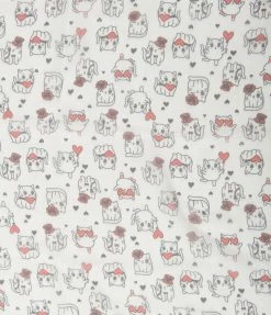 Unique Vintage White & Lovable Cats Print Hair Scarf New Arrivals!