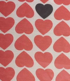 Unique Vintage Red Heart Print Hair Scarf