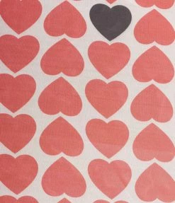 Unique Vintage Red Heart Print Hair Scarf