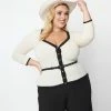 Unique Vintage Plus Size Cream & Cowgirl Belted Cardigan Clothing