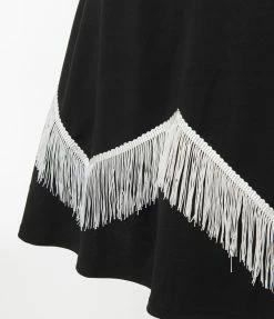 Unique Vintage Plus Size Black & Red Bandana Print Swing Dress