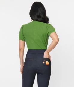 Unique Vintage Green & Peach Cardigan