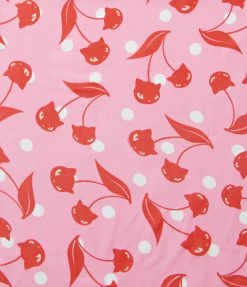 Emily The Strange X Unique Vintage Pink & Red Cherry Cats Hair Scarf