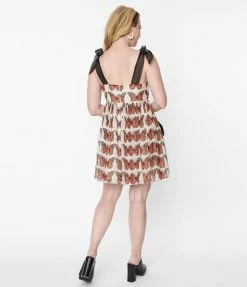 Smak Parlour Clothing Smak Parlor Ivory & Monarch Butterfly Print Babydoll Dress
