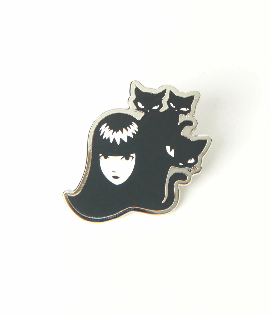 Emily The Strange X Unique Vintage Bad Kitten Club Pin Set