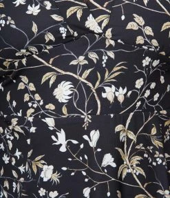 SHEEN Clothing Ltd Plus Size Black Floral Leaf Tia Dress