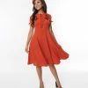 SHEEN Clothing Ltd Orange Ava Swing Dress