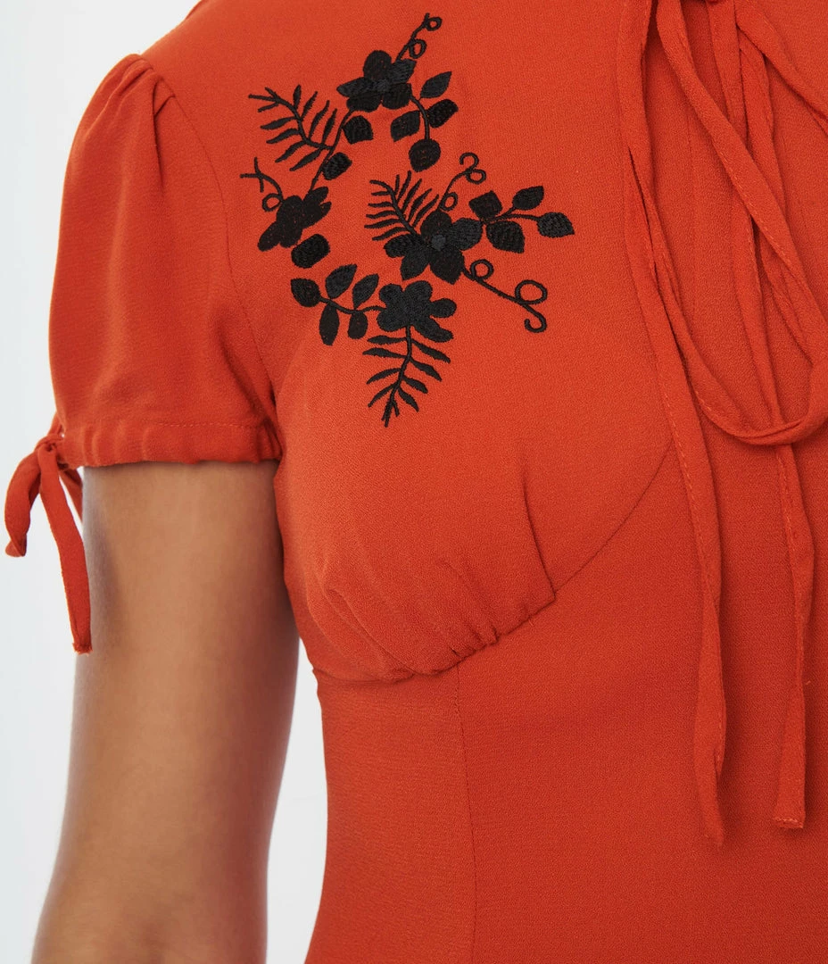 SHEEN Clothing Ltd Orange Ava Swing Dress
