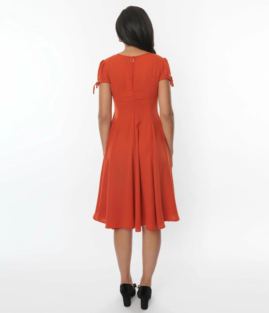 SHEEN Clothing Ltd Orange Ava Swing Dress