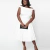 SHEEN Clothing Ltd Plus Size Ivory Bridal Jessica Swing Dress