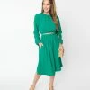 SHEEN Clothing Ltd Green Crop Top & Midi Skirt Set