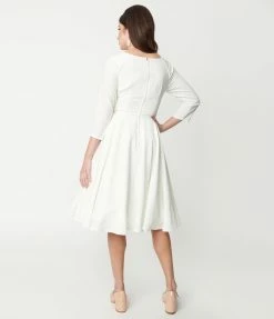 SHEEN Clothing Ltd White Genevieve Swing Dress
