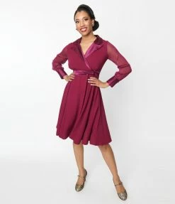 SHEEN Clothing Ltd Plum Polly Swing Dress